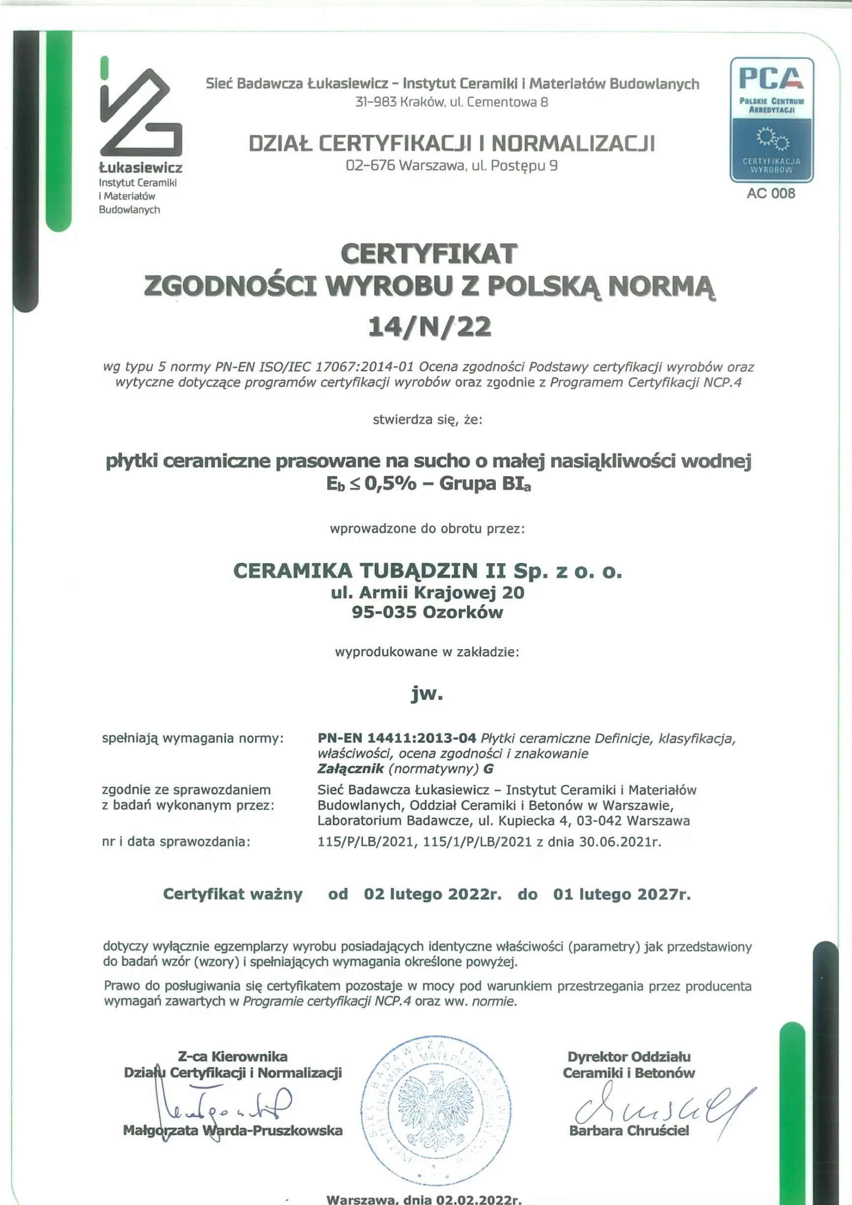 Certificate