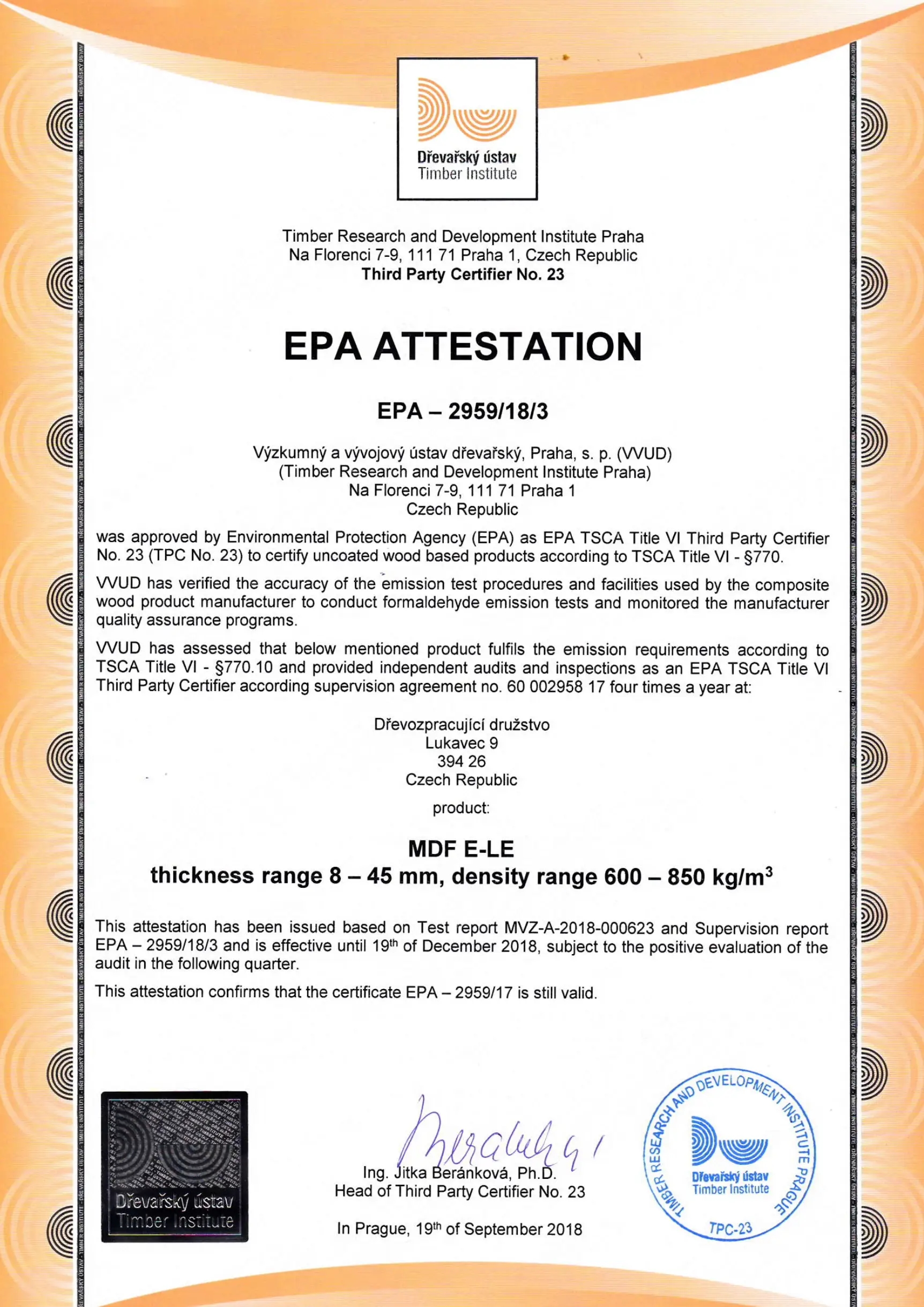Certificate